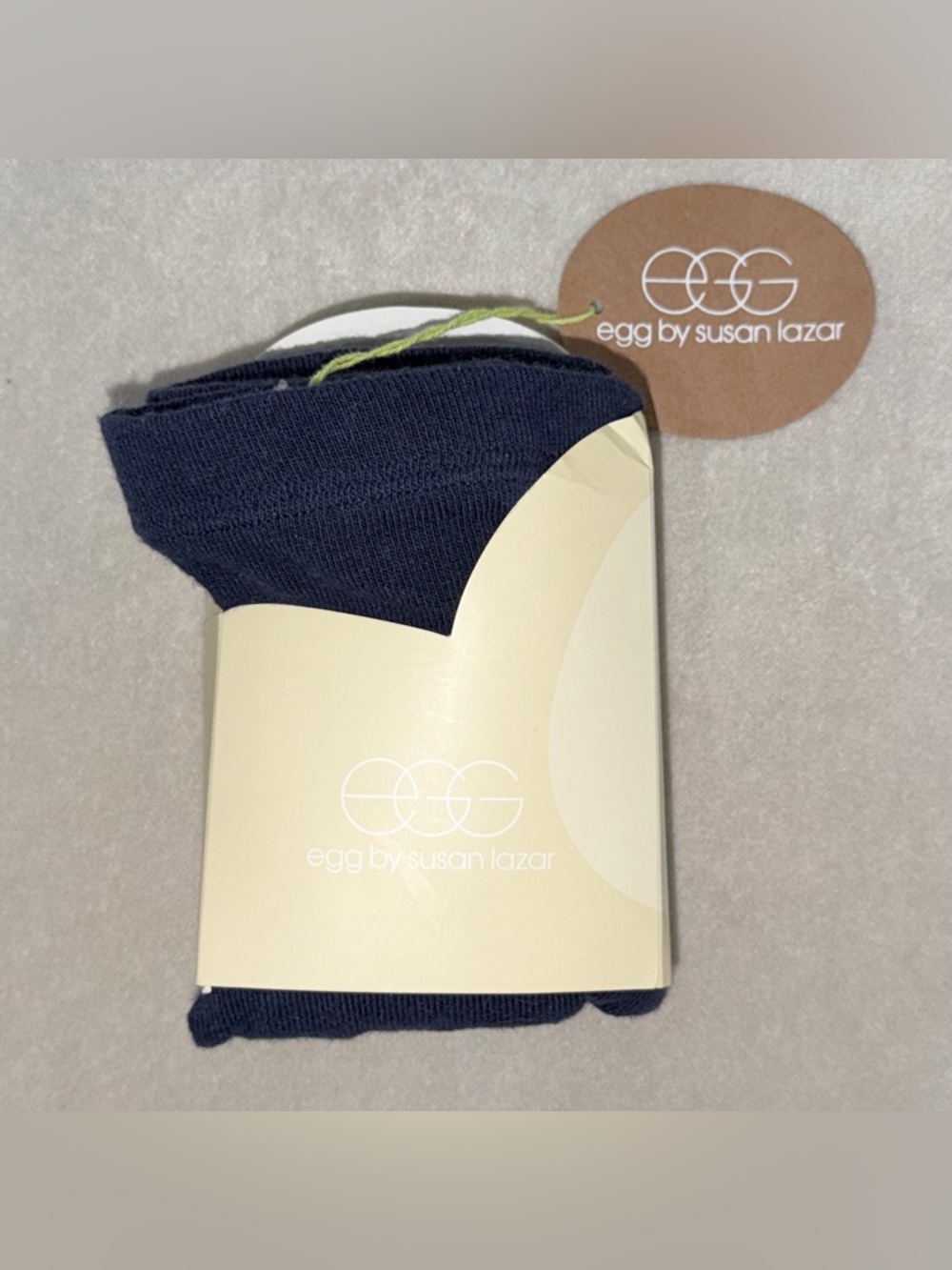 Egg by Susan Lazar Girls Navy Tights
